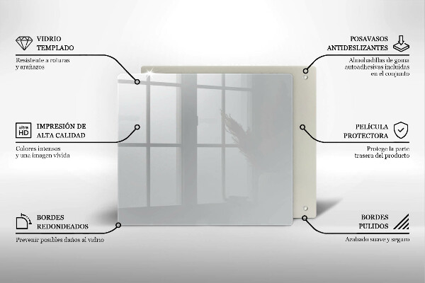 Protège plaque de cuisson Couleur grise