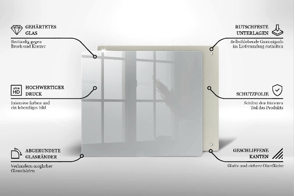 Protège plaque de cuisson Couleur grise