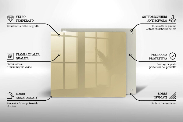 Protège plaque de cuisson Couleur beige