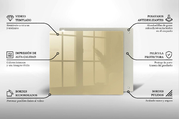 Protège plaque de cuisson Couleur beige