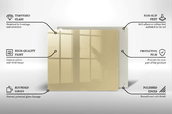 Protège plaque de cuisson Couleur beige