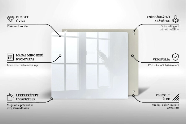 Protège plaque de cuisson couleur blanche
