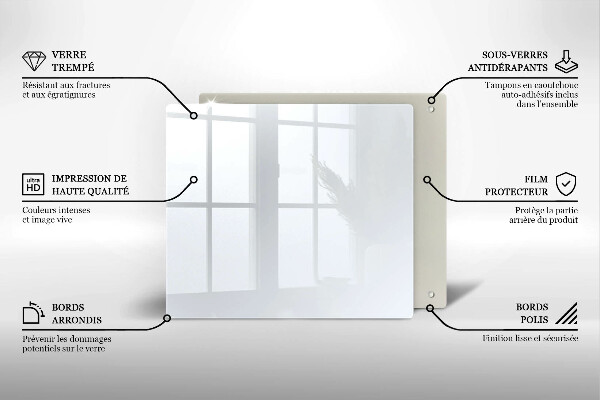 Protège plaque de cuisson couleur blanche