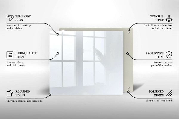 Protège plaque de cuisson couleur blanche