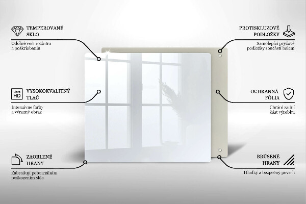 Protège plaque de cuisson couleur blanche