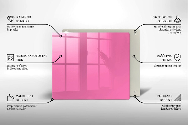 Protège plaque de cuisson Couleur rose