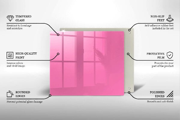 Protège plaque de cuisson Couleur rose