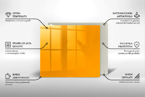 Protège plaque de cuisson Couleur jaune foncé