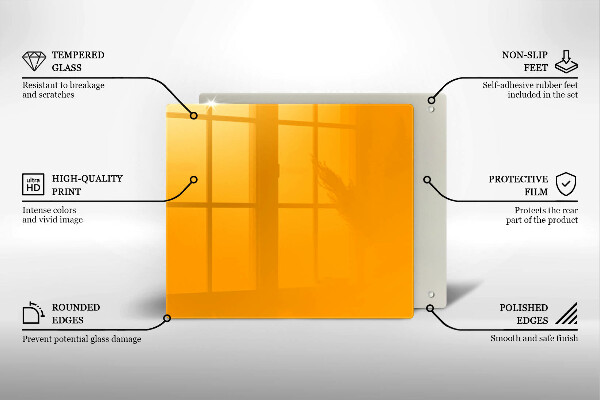 Protège plaque de cuisson Couleur jaune foncé