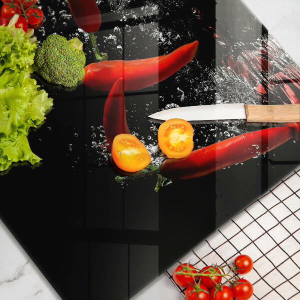 Protection plaque induction Piments dans l'eau