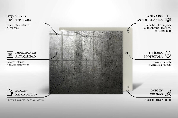 Protection plaque induction Texture métallique