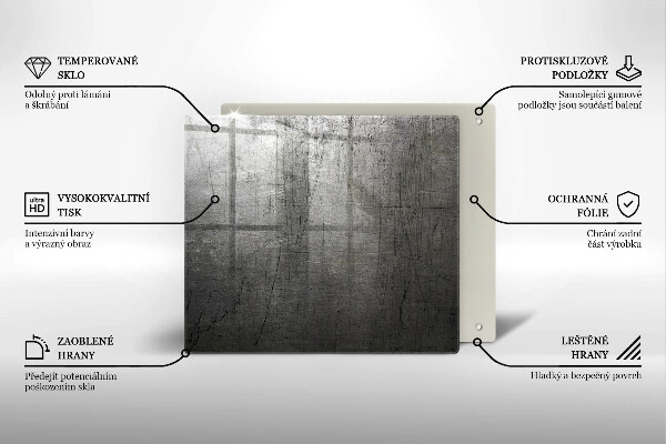 Protection plaque induction Texture métallique
