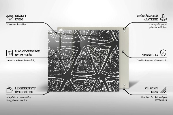 Protection plaque induction Illustration de pizza