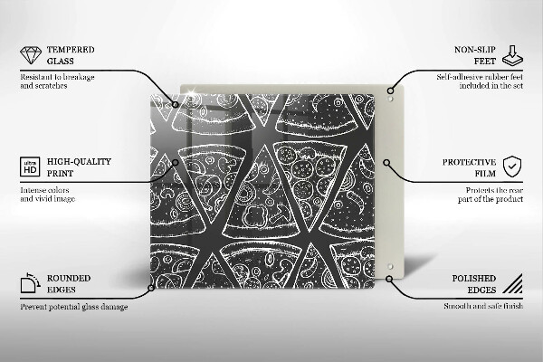 Protection plaque induction Illustration de pizza