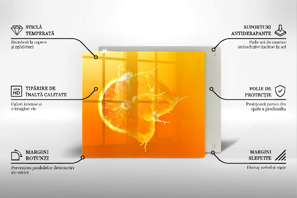 Protection plaque induction Fruit orange juteux