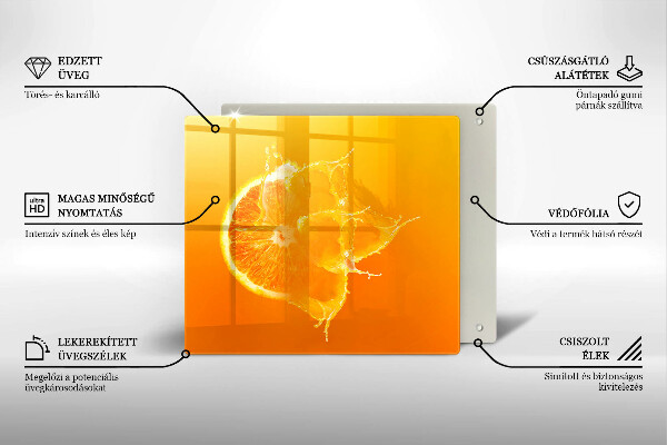 Protection plaque induction Fruit orange juteux