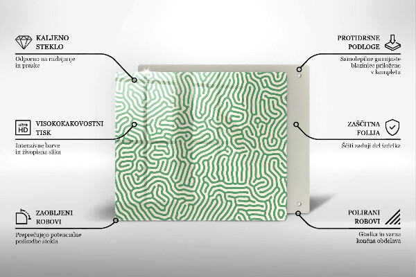 Protection plaque induction Lignes abstraites