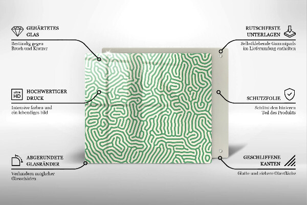 Protection plaque induction Lignes abstraites