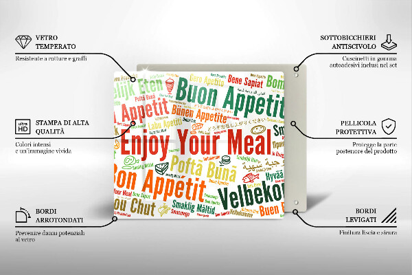 Protection plaque induction Sous-titres Bon appétit langues