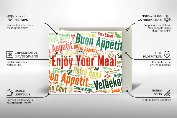 Protection plaque induction Sous-titres Bon appétit langues
