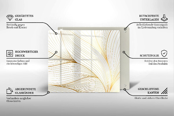 Protection plaque induction Modèle de lignes modernes