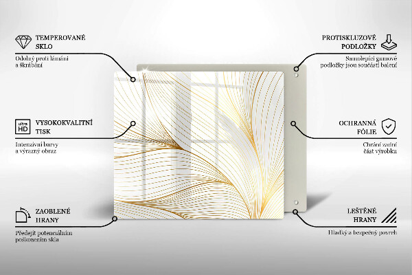 Protection plaque induction Modèle de lignes modernes