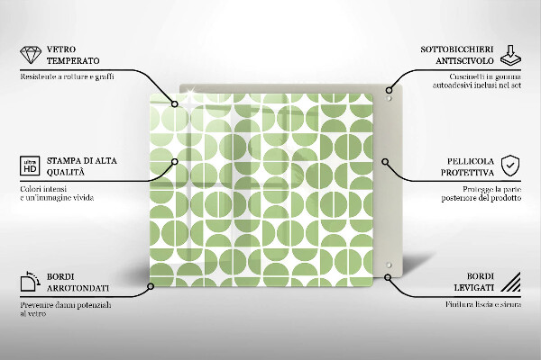 Protection plaque induction Modèle de formes bohèmes