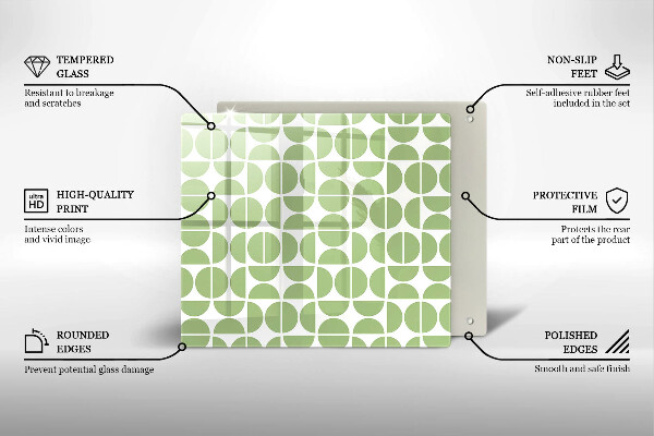 Protection plaque induction Modèle de formes bohèmes