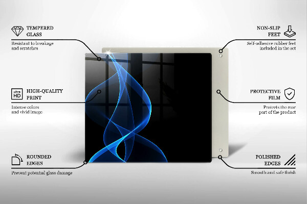 Protection plaque induction Lignes bleues de fumée