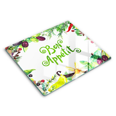 Protection plaque induction Inscription Bon Appetit