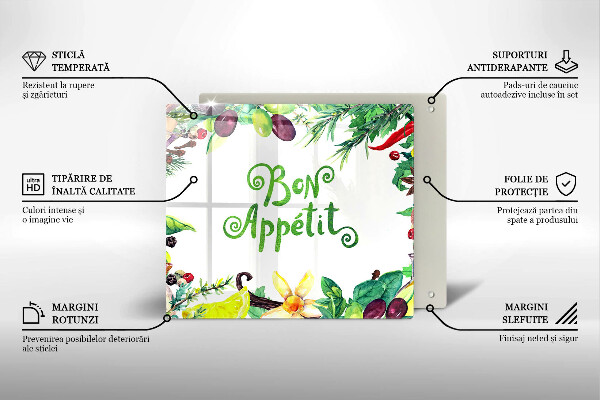 Protection plaque induction Inscription Bon Appetit