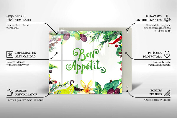 Protection plaque induction Inscription Bon Appetit