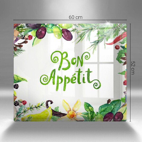 Protection plaque induction Inscription Bon Appetit
