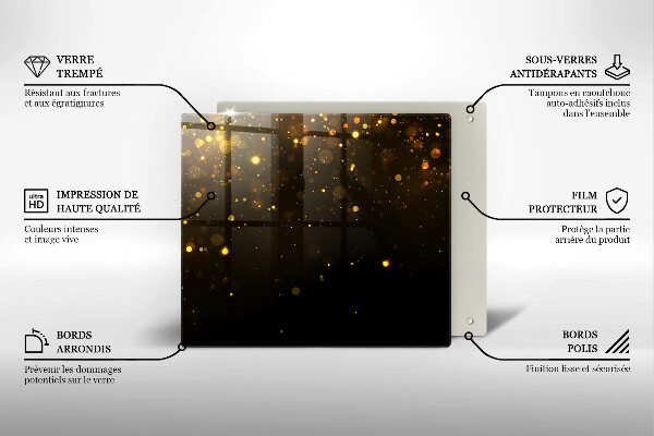Protection plaque induction Paillettes d'or