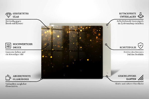 Protection plaque induction Paillettes d'or