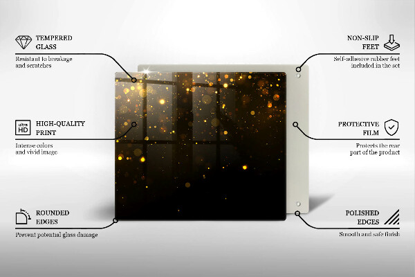 Protection plaque induction Paillettes d'or