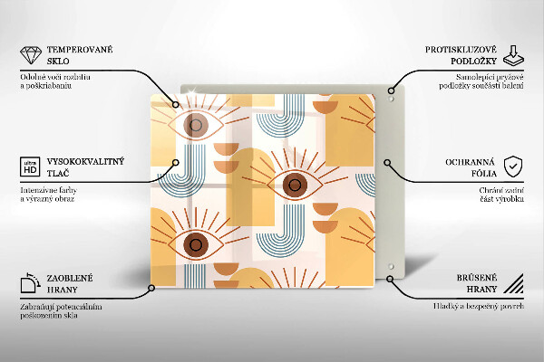 Protection plaque induction Modèle d'yeux bohème