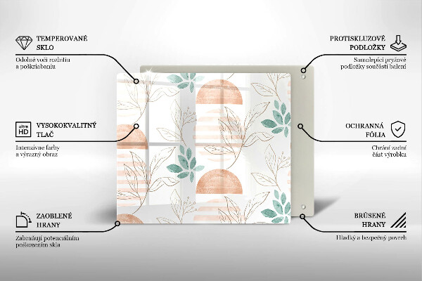 Protection plaque induction Modèle de feuilles de bohème