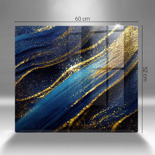 Protège plaque de cuisson Abstraction bleu marine