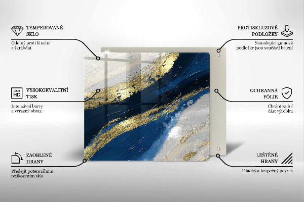 Protège plaque de cuisson Texture avec de l'or
