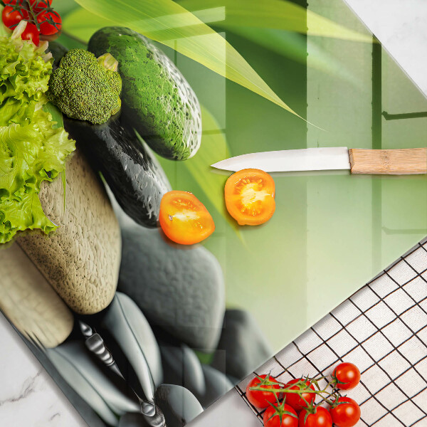 Protège plaque de cuisson Pierres de bambou zen