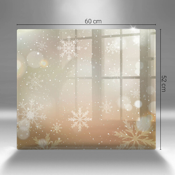 Protège plaque de cuisson Flocons de neige