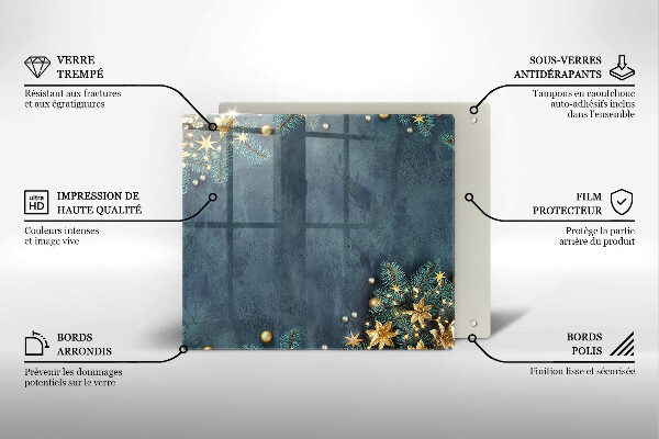 Protège plaque de cuisson décorations de Noël