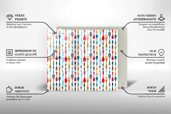 Protège plaque de cuisson Illustration de cuillère