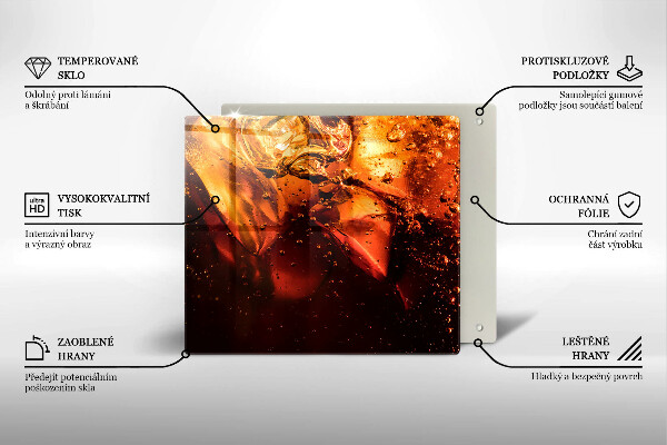 Protège plaque de cuisson Boisson au cola avec de la glace