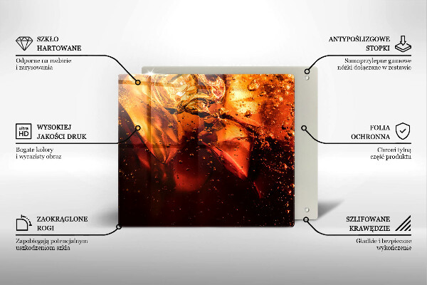 Protège plaque de cuisson Boisson au cola avec de la glace