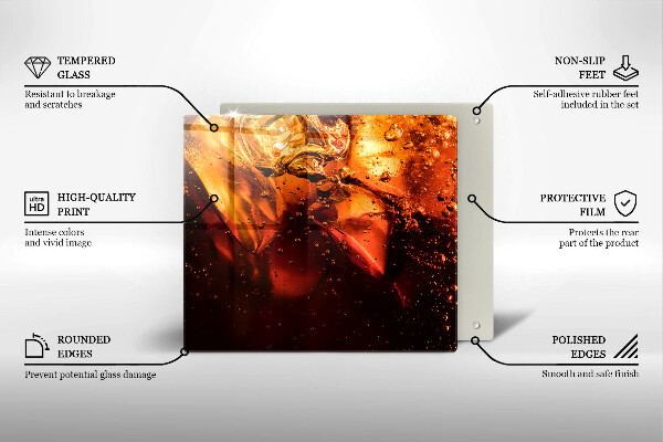 Protège plaque de cuisson Boisson au cola avec de la glace