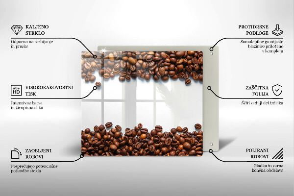 Protège plaque de cuisson Grains de café