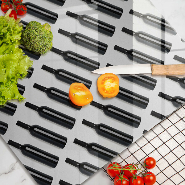 Protège plaque de cuisson Bouteilles de vin noir