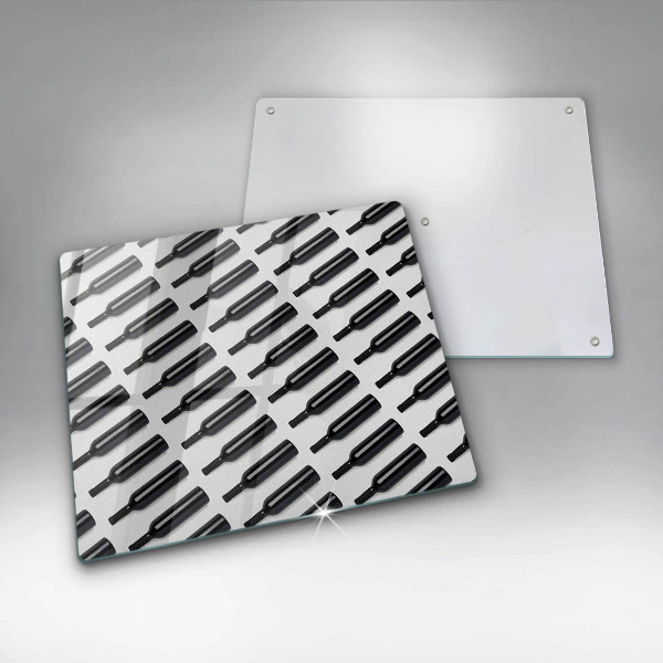 Protège plaque de cuisson Bouteilles de vin noir